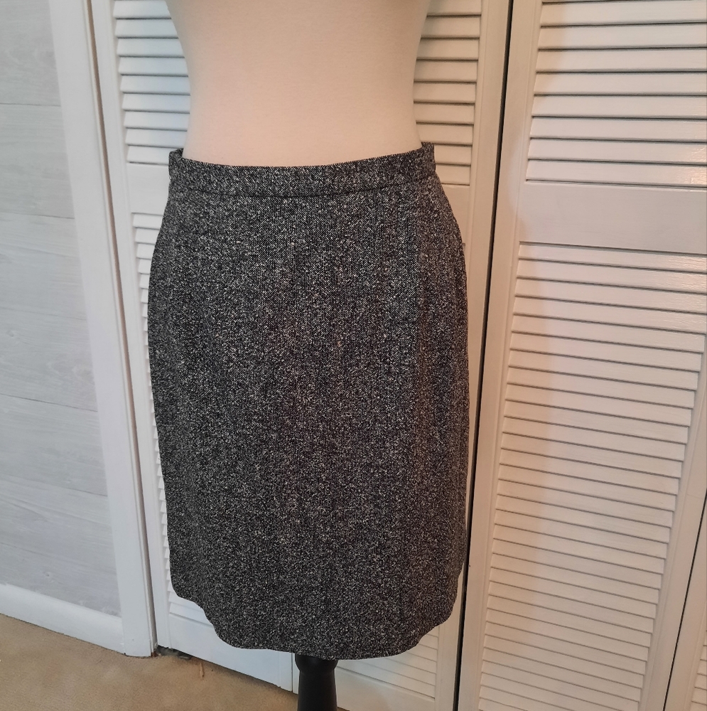 Talbots silk wool 2pc suit skirt blazer set sz 10P *Y - Picture 5 of 10